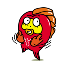 Kinpei whimsical red snapper 1 sticker #5942008