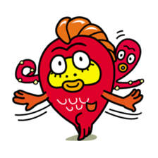 Kinpei whimsical red snapper 1 sticker #5942009