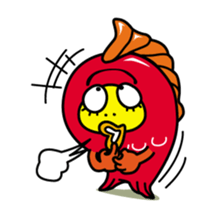 Kinpei whimsical red snapper 1 sticker #5942010