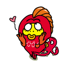 Kinpei whimsical red snapper 1 sticker #5942012
