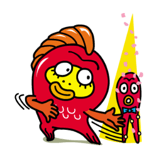 Kinpei whimsical red snapper 1 sticker #5942013