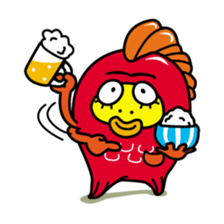 Kinpei whimsical red snapper 1 sticker #5942017