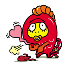 Kinpei whimsical red snapper 1 sticker #5942024