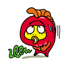 Kinpei whimsical red snapper 1 sticker #5942027