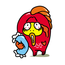 Kinpei whimsical red snapper 1 sticker #5942031