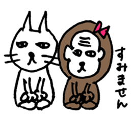 cat&monkey sticker #5942902
