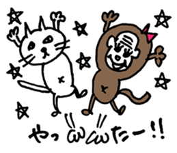 cat&monkey sticker #5942912