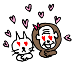cat&monkey sticker #5942930