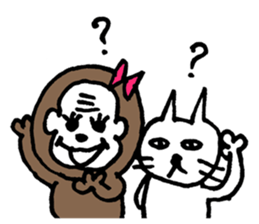cat&monkey sticker #5942933
