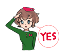 Stewardess Mao & Niu sticker #5943204