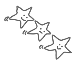 Monotone Stars sticker #5943429