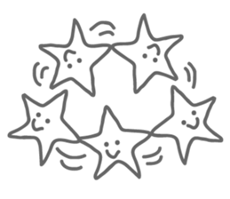 Monotone Stars sticker #5943435