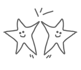 Monotone Stars sticker #5943439