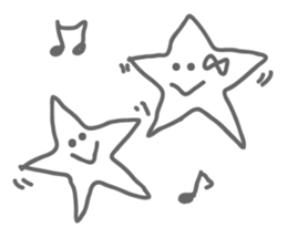 Monotone Stars sticker #5943440