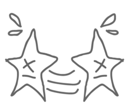Monotone Stars sticker #5943448