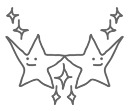 Monotone Stars sticker #5943451