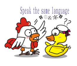 Jamie chicken & Playful duck sticker #5943862