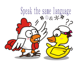 Jamie chicken & Playful duck sticker #5943862