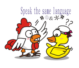 Jamie chicken & Playful duck sticker #5943862