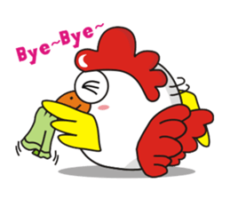 Jamie chicken & Playful duck sticker #5943876