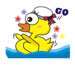 Jamie chicken & Playful duck sticker #5943885