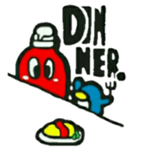 ketchup and penguin sticker #5944702