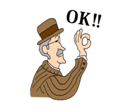 Glasses gentleman sticker #5945016