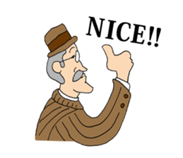 Glasses gentleman sticker #5945017