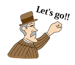 Glasses gentleman sticker #5945018