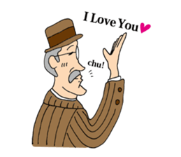 Glasses gentleman sticker #5945020