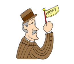 Glasses gentleman sticker #5945022