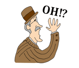 Glasses gentleman sticker #5945023