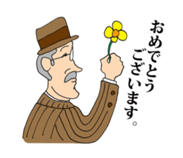 Glasses gentleman sticker #5945029