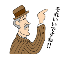 Glasses gentleman sticker #5945032