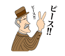 Glasses gentleman sticker #5945048