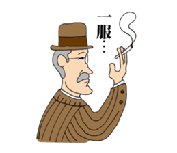 Glasses gentleman sticker #5945050