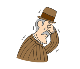 Glasses gentleman sticker #5945052