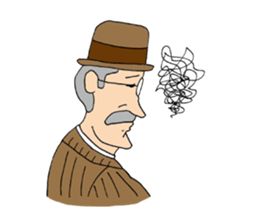 Glasses gentleman sticker #5945053