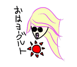 face and one words 5 sticker #5945378