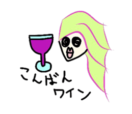 face and one words 5 sticker #5945380