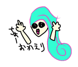 face and one words 5 sticker #5945384