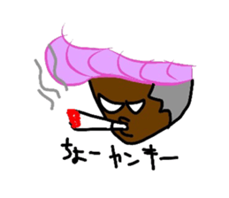 face and one words 5 sticker #5945388