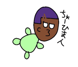 face and one words 5 sticker #5945395