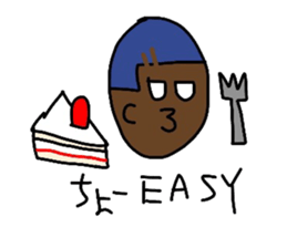 face and one words 5 sticker #5945397