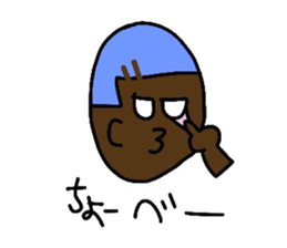 face and one words 5 sticker #5945398