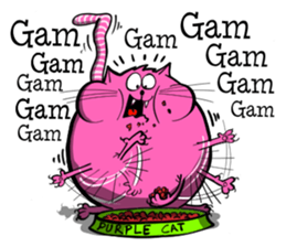 Purple Cat! sticker #5946196