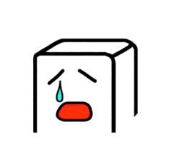 White, square people sticker #5947622