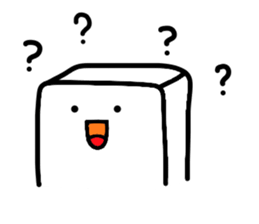 White, square people sticker #5947634