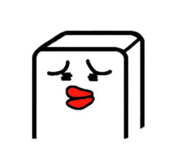 White, square people sticker #5947653