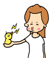 The ducky and my girl sticker #5949616